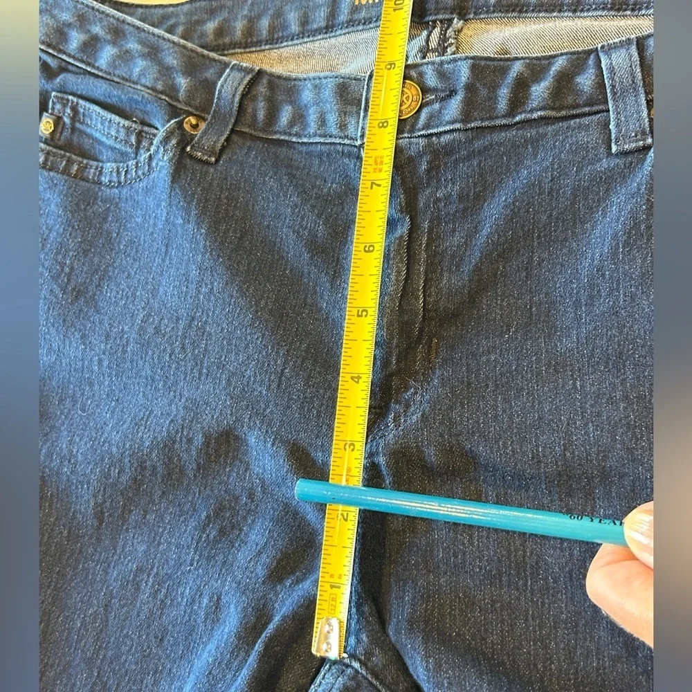 Michael Kors Skinny Capri Crop Jeans Dark Blue Size 10 - Picture 10 of 11